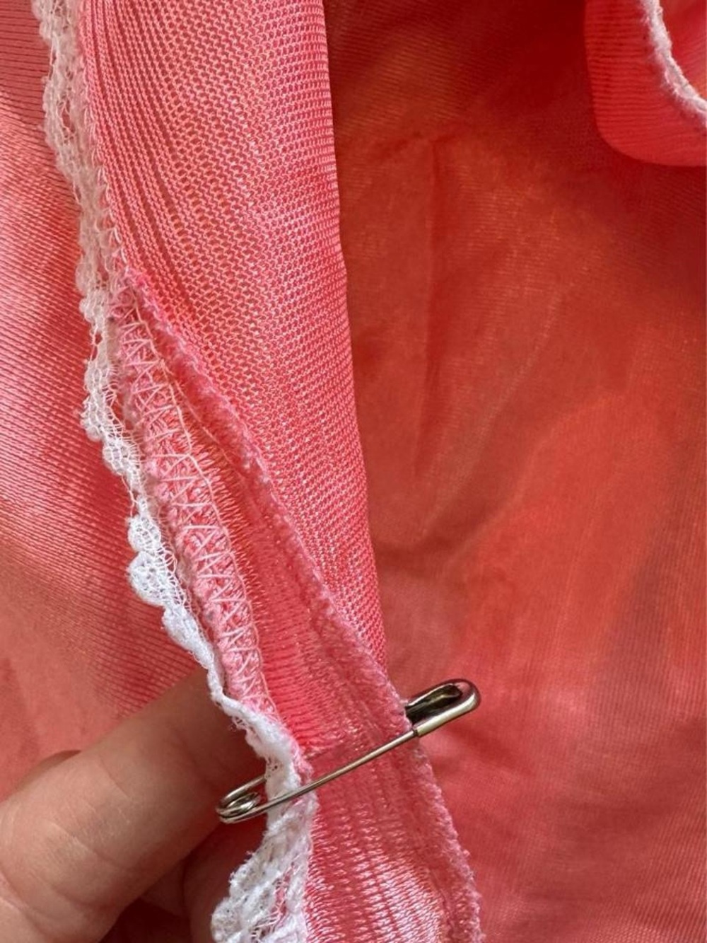 Pink Satin Lace-Trim Robe - Picture 7 of 7